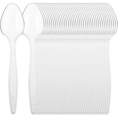 NOBRAND 300pcs cuillères en plastique réutilisables - Cuillères à soupe - RéutilisablesENSEMBLE USTENSILES - LOT USTENSILES - Publicité NOBRAND 300pcs cuillères en plastique réutilisables - Cuillères à soupe - RéutilisablesENSEMBLE USTENSILES - LOT USTENSILES - Publicité