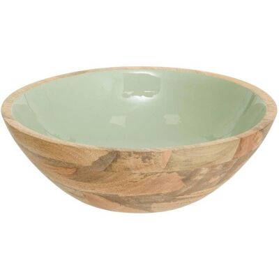 SECRET DE GOURMET Saladier en Bois Inaya 30cm Vert Vert - Publicité SECRET DE GOURMET Saladier en Bois Inaya 30cm Vert Vert - Publicité