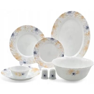 MASTERPAN Set de table pour 6 personnes assiettes bols opale idéal comme cadeau 28 pièces Blanc - Publicité MASTERPAN Set de table pour 6 personnes assiettes bols opale idéal comme cadeau 28 pièces Blanc - Publicité