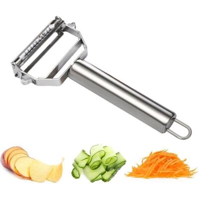MTEVOTX Éplucheur - Éplucheur Légumes - Éplucheur Multifonction en Acier Inoxydable - Accessoires de Cuisine (Argent) Blanc - Publicité MTEVOTX Éplucheur - Éplucheur Légumes - Éplucheur Multifonction en Acier Inoxydable - Accessoires de Cuisine (Argent) Blanc - Publicité