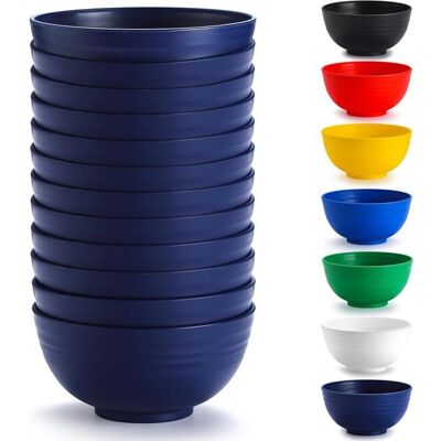 Bols en plastique réutilisables - DOK - Ensemble 12 pièces - 750 ml - Bleu - Incassable - Léger - Polyvalent - Publicité Bols en plastique réutilisables - DOK - Ensemble 12 pièces - 750 ml - Bleu - Incassable - Léger - Polyvalent - Publicité