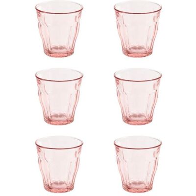 Pack de 6 verres Picardie rose – Duralex - Publicité Pack de 6 verres Picardie rose – Duralex - Publicité