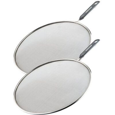 Lot de 2 couvercles 435/289 cm en inox et plastique avec 2 ustensiles de cuisine Fackelmann Basic Gris - Publicité Lot de 2 couvercles 435/289 cm en inox et plastique avec 2 ustensiles de cuisine Fackelmann Basic Gris - Publicité
