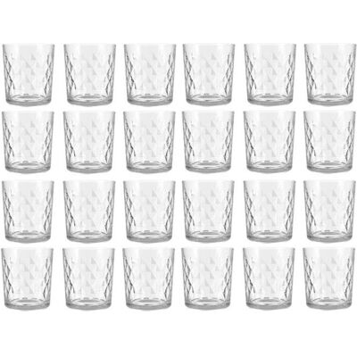 DECONATION Lots de 24 gobelets en verres 265 cl Verres à eau martelés Tous usages - Publicité DECONATION Lots de 24 gobelets en verres 265 cl Verres à eau martelés Tous usages - Publicité