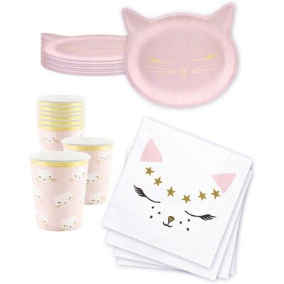 BCI Vaisselle jetable - Kit anniversaire vaisselle jetable Chat Rose - Publicité BCI Vaisselle jetable - Kit anniversaire vaisselle jetable Chat Rose - Publicité