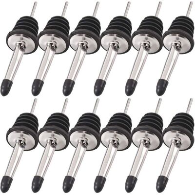 Lot de 12 becs verseurs classiques à bec conique avec bouchons anti-poussière en caoutchouc - Publicité Lot de 12 becs verseurs classiques à bec conique avec bouchons anti-poussière en caoutchouc - Publicité