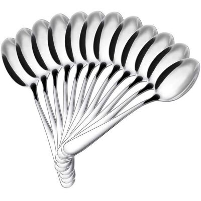 DASINKO Cuillères à soupe - Inox - Lot de 24 - 18.5X4.4cm - Résistantes - Lavables au lave-vaisselle - Publicité DASINKO Cuillères à soupe - Inox - Lot de 24 - 18.5X4.4cm - Résistantes - Lavables au lave-vaisselle - Publicité
