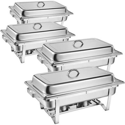 EQUIPEMENT DIRECT Lot de 4 Chafing Dish PRO 9 litres inox - OFFRE SPECIALE - Publicité EQUIPEMENT DIRECT Lot de 4 Chafing Dish PRO 9 litres inox - OFFRE SPECIALE - Publicité