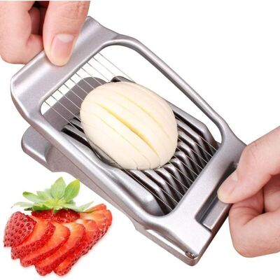 MICH Coupe-tomates robuste en aluminium fil inox coupe-œufs multifonction pour fruits rouges champignons usage domestique - Publicité MICH Coupe-tomates robuste en aluminium fil inox coupe-œufs multifonction pour fruits rouges champignons usage domestique - Publicité
