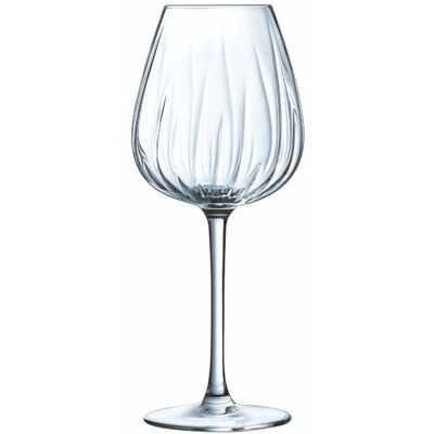 CRISTAL D'ARQUES 4 verres à pied 47 cl Swirly - Cristal dArques Blanc - Publicité CRISTAL D'ARQUES 4 verres à pied 47 cl Swirly - Cristal dArques Blanc - Publicité