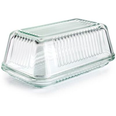 Beurrier en verre - IBILI - Vintage 17x10 cm - Transparent / Cristal - Compatible lave-vaisselle - Pour 250 g - Publicité Beurrier en verre - IBILI - Vintage 17x10 cm - Transparent / Cristal - Compatible lave-vaisselle - Pour 250 g - Publicité