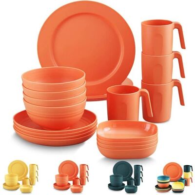 FNINIJEDE 20 Assiettes Bols Tasses Plastique sans BPA Incassable Micro-ondes Lave-vaisselle Pique-nique Camping . Publicité FNINIJEDE 20 Assiettes Bols Tasses Plastique sans BPA Incassable Micro-ondes Lave-vaisselle Pique-nique Camping . Publicité