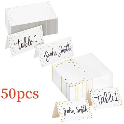 Marque place - Non spécifié - Mariage - Or et Argent - 50 pièces - Personnalisable à la main - Publicité Marque place - Non spécifié - Mariage - Or et Argent - 50 pièces - Personnalisable à la main - Publicité