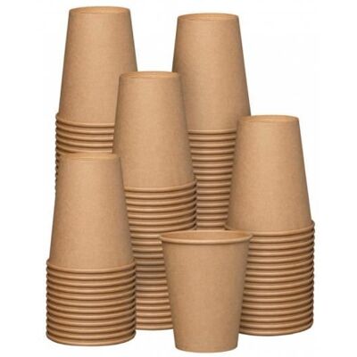 50 x Gobelets à café jetables en carton brun 240ml (8oz) pour les boissons chaudes et froides. Publicité 50 x Gobelets à café jetables en carton brun 240ml (8oz) pour les boissons chaudes et froides. Publicité