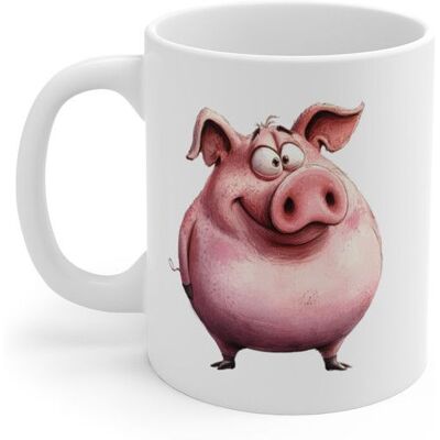 TEECUSTOM Mug Cochon Marrant – Tasse Cartoon Cochon Rose Dodu – Cadeau Rigolo et Tendre Rose - Publicité TEECUSTOM Mug Cochon Marrant – Tasse Cartoon Cochon Rose Dodu – Cadeau Rigolo et Tendre Rose - Publicité