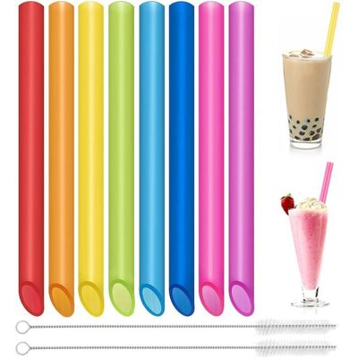VANGUARDIS 16 pailles à bubble tea réutilisables aux couleurs vives et épaisses avec 2 goupillons de nettoyage adaptées à diverses boissons. Publicité VANGUARDIS 16 pailles à bubble tea réutilisables aux couleurs vives et épaisses avec 2 goupillons de nettoyage adaptées à diverses boissons. Publicité