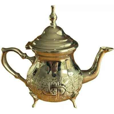 VITALIA Théière Artisanale Marocaine en Laiton Maillechort Doré – 350 ml Gravure Traditionnelle de Fès Design Élégant et Raffiné - Publicité VITALIA Théière Artisanale Marocaine en Laiton Maillechort Doré – 350 ml Gravure Traditionnelle de Fès Design Élégant et Raffiné - Publicité