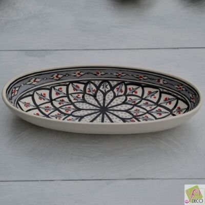 YODECO Plat ovale Bakir gris - L 30 cm Gris - Publicité YODECO Plat ovale Bakir gris - L 30 cm Gris - Publicité
