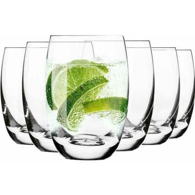 Krosno Grand Verre à Eau Rhum Cocktail Coca Cola Mojito Jus - Highball - Lot de 6 Gobelets - 360 ml - Collection Elite - Publicité Krosno Grand Verre à Eau Rhum Cocktail Coca Cola Mojito Jus - Highball - Lot de 6 Gobelets - 360 ml - Collection Elite - Publicité