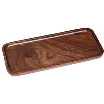 Plateau de Service en Bois de Noyer Plateau Décoratif et Apéritif pour Table Comptoir Plat en bois pour Café Thé Rectangulaire Marron - Publicité Plateau de Service en Bois de Noyer Plateau Décoratif et Apéritif pour Table Comptoir Plat en bois pour Café Thé Rectangulaire Marron - Publicité
