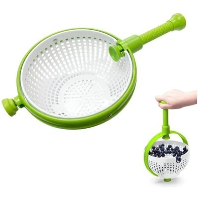 Essoreuse à Salade - Rotateur Compact - Panier Filtrant - Poignée Ergonomique - Base Antidérapante Blanc - Publicité Essoreuse à Salade - Rotateur Compact - Panier Filtrant - Poignée Ergonomique - Base Antidérapante Blanc - Publicité