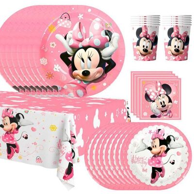 INBOXXARTY Vaisselle de Decoration Anniversaire Minnie Ensemble de Vaisselle Minnie Anniversaire-Gobelet Assiette Anniversaire Nappe Rose - Publicité INBOXXARTY Vaisselle de Decoration Anniversaire Minnie Ensemble de Vaisselle Minnie Anniversaire-Gobelet Assiette Anniversaire Nappe Rose - Publicité