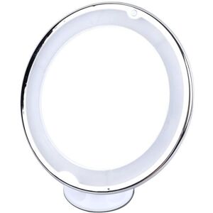 Miroir de maquillage - OMABETA - Modèle à LED - Grossissement 10X - Ventouse - Éclairage uniforme Blanc - Publicité Miroir de maquillage - OMABETA - Modèle à LED - Grossissement 10X - Ventouse - Éclairage uniforme Blanc - Publicité