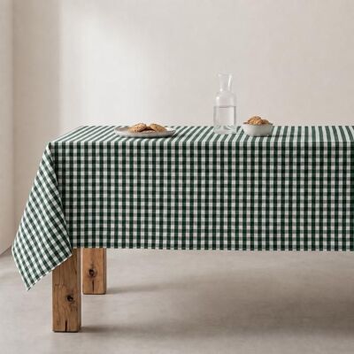 GAMUSI - Vichy Cuadrado - Vert - 140x140 cm - Nappe - Publicité GAMUSI - Vichy Cuadrado - Vert - 140x140 cm - Nappe - Publicité