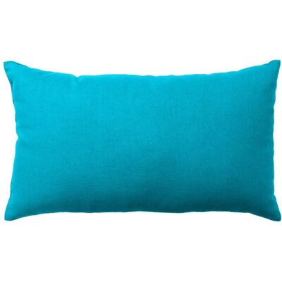ENJOY HOME Coussin Non Déhoussable en Coton Uni - Turquoise - 30 x 60 cm Bleu - Publicité ENJOY HOME Coussin Non Déhoussable en Coton Uni - Turquoise - 30 x 60 cm Bleu - Publicité