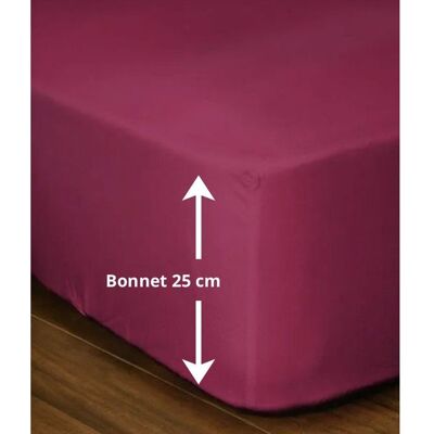 Drap-housse - LOVELY HOME - LH71617 - 90x190+25 cm - Fuchsia Rose - Publicité Drap-housse - LOVELY HOME - LH71617 - 90x190+25 cm - Fuchsia Rose - Publicité