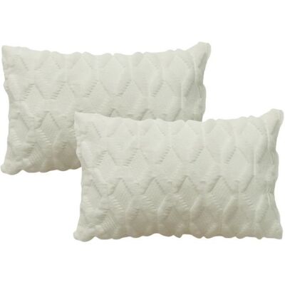 WIRLSWEAL 2pcs de Housses de Coussin rectangulaire 30cm x 50cm en Peluche style scandinave couleur unie - Blanc Blanc - Publicité WIRLSWEAL 2pcs de Housses de Coussin rectangulaire 30cm x 50cm en Peluche style scandinave couleur unie - Blanc Blanc - Publicité