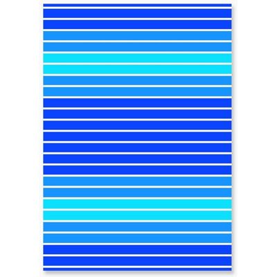 ALPES BLANC - Drap de plage Camaïeu bleu 140x180 cm – Seviette de plage XXL 100 % coton égyptien rayures bleues confort spacieux Blanc - Publicité ALPES BLANC - Drap de plage Camaïeu bleu 140x180 cm – Seviette de plage XXL 100 % coton égyptien rayures bleues confort spacieux Blanc - Publicité