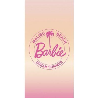 Barbie Malibu Beach - Serviette de plage en coton - 70x140cm - Accessoire de plage - Publicité Barbie Malibu Beach - Serviette de plage en coton - 70x140cm - Accessoire de plage - Publicité