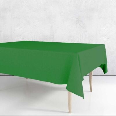 ALPES BLANC - Nappe anti tâches unie rectangle 150x240 cm Vert Blanc - Publicité ALPES BLANC - Nappe anti tâches unie rectangle 150x240 cm Vert Blanc - Publicité