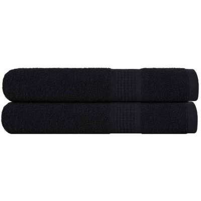 vidaXL Serviettes 2 pcs noir 100x200 cm 360 g/m² 100% coton serviette de plage serviette dinvité grande serviette de 136962 Noir - Publicité vidaXL Serviettes 2 pcs noir 100x200 cm 360 g/m² 100% coton serviette de plage serviette dinvité grande serviette de 136962 Noir - Publicité