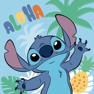 Serviette enfant - DISNEY - LILO ET STITCH - 30 x 30 cm - 100% coton - Ultra-absorbante Bleu - Publicité Serviette enfant - DISNEY - LILO ET STITCH - 30 x 30 cm - 100% coton - Ultra-absorbante Bleu - Publicité