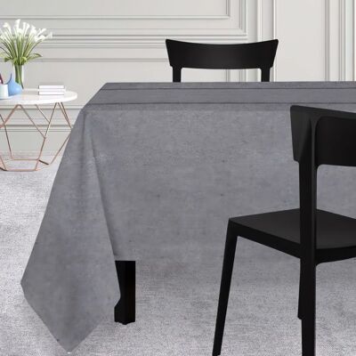 SH0P&CITY - Venise Gris 150x250 - Polycoton - Anti-taches - Nappe - Publicité SH0P&CITY - Venise Gris 150x250 - Polycoton - Anti-taches - Nappe - Publicité