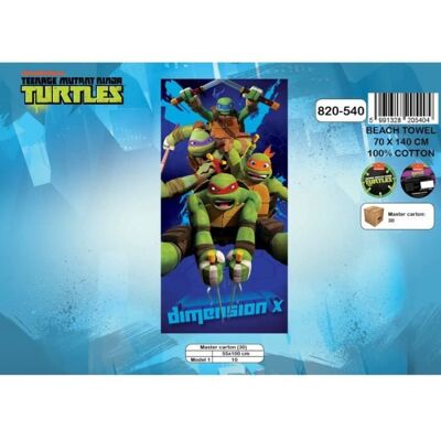 Disney Drap de bain - TORTUES NINJA - 140x70 cm - Coton - Bleu et multicolore - Lavable Bleu - Publicité Disney Drap de bain - TORTUES NINJA - 140x70 cm - Coton - Bleu et multicolore - Lavable Bleu - Publicité