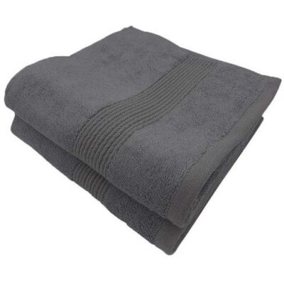 ALPES BLANC - Lot de 2 Serviettes de Bain 600g Anthracite – Coton & Bambou Ultra Douces Absorbantes et Résistantes - 70x140 cm Gris - Publicité ALPES BLANC - Lot de 2 Serviettes de Bain 600g Anthracite – Coton & Bambou Ultra Douces Absorbantes et Résistantes - 70x140 cm Gris - Publicité