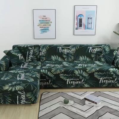 CALDION Housse Canapé dangle en Forme de L Extensibles Housse Polyester Housses 3+2 Places Composition +2 Pcs Couvre OreillersVert Vert - Publicité CALDION Housse Canapé dangle en Forme de L Extensibles Housse Polyester Housses 3+2 Places Composition +2 Pcs Couvre OreillersVert Vert - Publicité