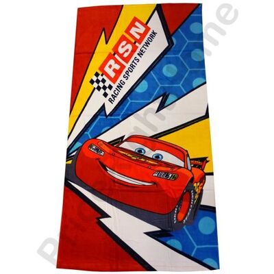 Serviette - Disney - Cars - Lightning McQueen - 100% Coton - 75 x 150 cm - Lavable en machine Jaune - Publicité Serviette - Disney - Cars - Lightning McQueen - 100% Coton - 75 x 150 cm - Lavable en machine Jaune - Publicité