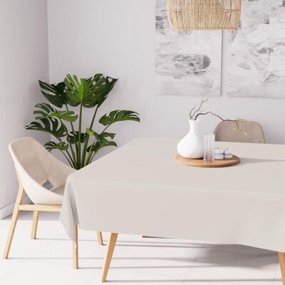 SOLEIL D'OCRE Nappe anti-tâches carrée 180x180 cm ALIX lin par Soleil docre Beige - Publicité SOLEIL D'OCRE Nappe anti-tâches carrée 180x180 cm ALIX lin par Soleil docre Beige - Publicité