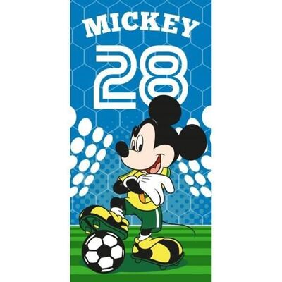 Drap de plage - Disney - Mickey Foot - 100% Microfibre - 250 Gsm - 70 x 140 cm Bleu - Publicité Drap de plage - Disney - Mickey Foot - 100% Microfibre - 250 Gsm - 70 x 140 cm Bleu - Publicité