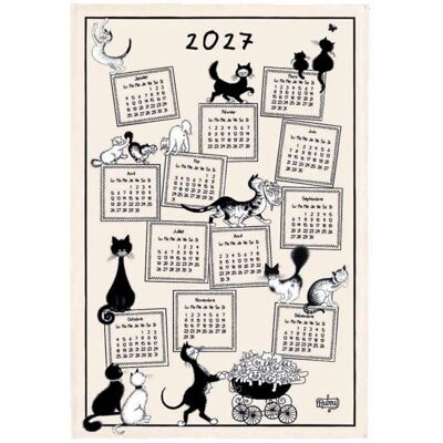 Torchon Dubout Calendrier 2027 Winkler Beige - Publicité Torchon Dubout Calendrier 2027 Winkler Beige - Publicité