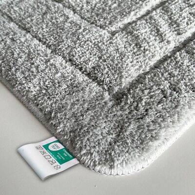 KARAT Tapis de bain Atlantis Rectangulaire Dos antidérapant Gris argenté 50 x 80 cm Gris - Publicité KARAT Tapis de bain Atlantis Rectangulaire Dos antidérapant Gris argenté 50 x 80 cm Gris - Publicité