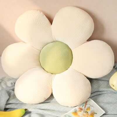 Coussin décoratif - Fleur - Marguerite - 50 cm - Doux - Lavable en machine Blanc - Publicité Coussin décoratif - Fleur - Marguerite - 50 cm - Doux - Lavable en machine Blanc - Publicité