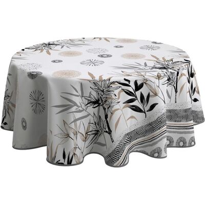 Nappe de table - LE LINGE DE JULES - Stevia - Anti-taches - Déperlant - Ronde 160 cm Beige - Publicité Nappe de table - LE LINGE DE JULES - Stevia - Anti-taches - Déperlant - Ronde 160 cm Beige - Publicité