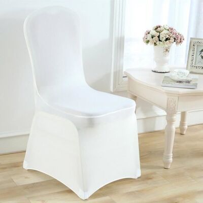 Housses de chaise - Universelles - Lot de 6 - Élastiques - Lavables - Blanches Blanc - Publicité Housses de chaise - Universelles - Lot de 6 - Élastiques - Lavables - Blanches Blanc - Publicité