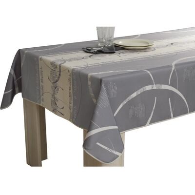 Nappe anti-taches Rectangulaire - Astrid - 150x200 cm - Gris Ecru Gris - Publicité Nappe anti-taches Rectangulaire - Astrid - 150x200 cm - Gris Ecru Gris - Publicité