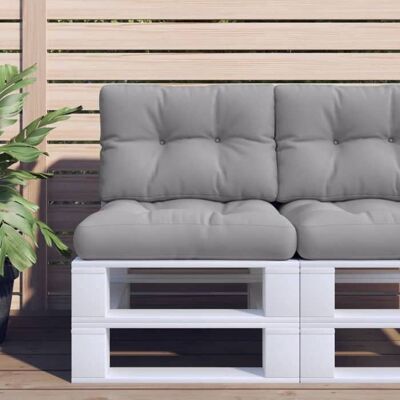 vidaXL Coussins de palette lot de 2 gris tissu 360646 Gris - Publicité vidaXL Coussins de palette lot de 2 gris tissu 360646 Gris - Publicité